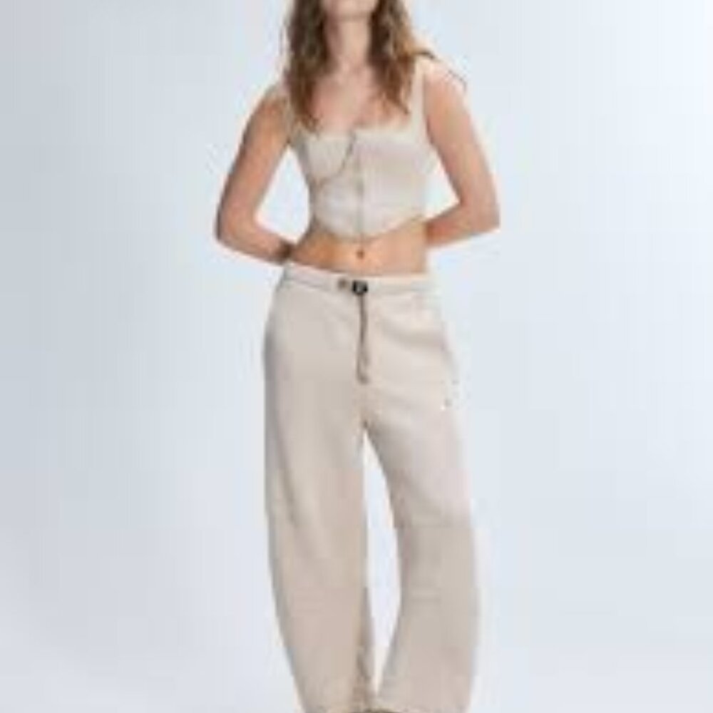 Savage X Fenty Cargo Fleece Barrel Leg Sweatpant NWT